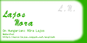lajos mora business card