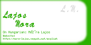 lajos mora business card